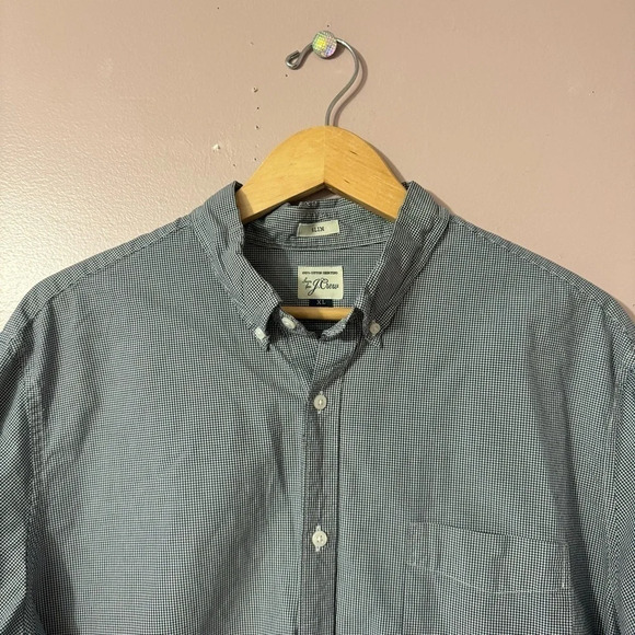 JCrew Small Check Buttondown Slim Longsleeve Shirt Mens Size  XL - Picture 2 of 7